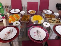 حلیم بامجون و خورش بامیه با مرغ