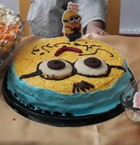 کیک تولد پسرم. اولین تجربه کیک خامه ای