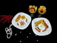 پیراشکی سوسیس و دسر تخم شربتی...