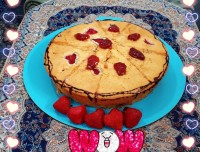 کیک پای توت فرنگی میلک شیک توت فرنگی