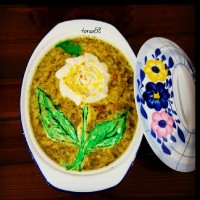 آش رشته با تزیین کشک