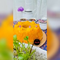کیک گلاب و زعفران
