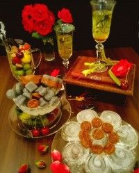 یخ قالبی خاکشیر و تخم شربتی