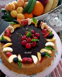 کیک_تارت_شکلاتی کنار عزیزانم