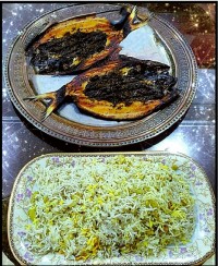 باقالی پلو با ماهی صبور