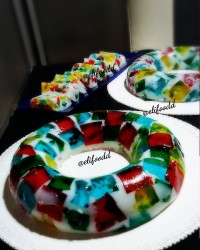 ژله شیشه شکسته خرده شیشه ایده