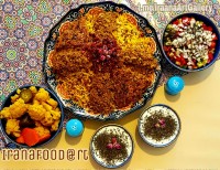 عدس پلو با گوشت