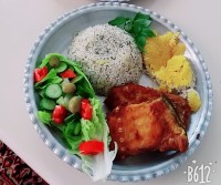 شوید باقالی پلو با ماهی حلوا