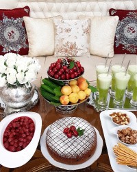 کیک_گیلاس کمپوت_گیلاس فالوده_طالبی