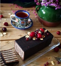 کیک یخچالی ساده