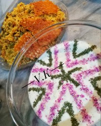 لوبیا پلو با سینه مرغ