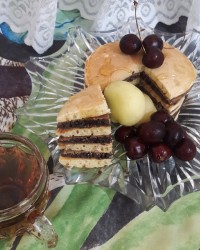 پنکیک کاکائویی و وانیلی