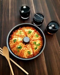 کیک مرغ وبادمجان