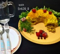 ته چین مرغ قالبی