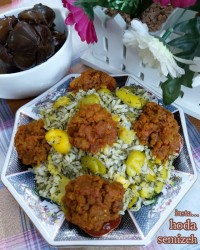 باقالی پلو با گوشت چرخکرده