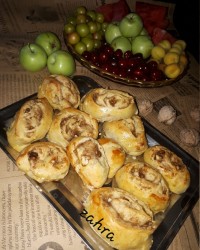 نان سیب و گردو و دارچین