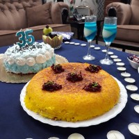 ته چین مرغ با زرده تخم مرغ