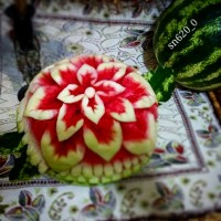 حکاکی میوه دسر