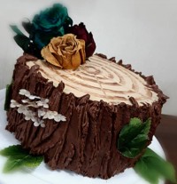 کیک تولد تنه درخت