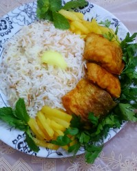 رشته پلو با ماهی