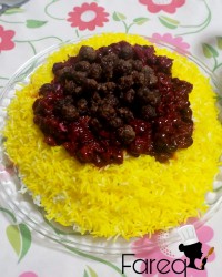 آلبالو پلو با کوفته قلقلی گیاهی