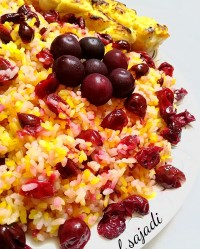 آلبالو پلو با مرغ