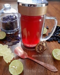 دمنوش گل گاو زبان واسلایس لیمو