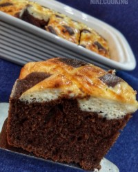 کیک لحاف شکلاتی پنیری