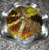 ته چین عدس پلو
