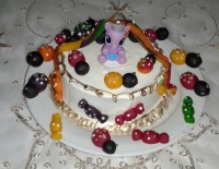 کیک کفشدوزک ورنگین کمان