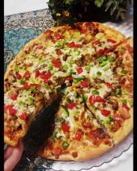 پیتزاقارچ وگوشت