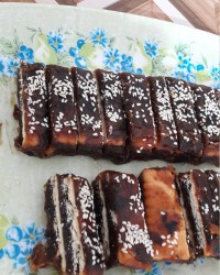 رولت خرما و بیسکویت