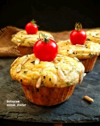 مافین پنیر و سبزی