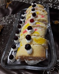 رولت خامه ای برای اولین بار درست کردم