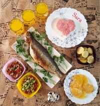 ماهی قزل آلای شکم پر