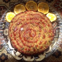 کیک مرغ و سبزیجات