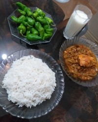 خورشت لوبیاسبز با مرغ خونه ی مامان جووونم
