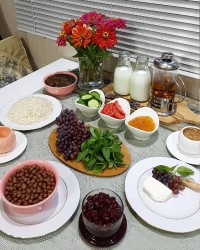 صبحانه یک روز تعطیل در کنار خانواده،جای همتون سبزززز عزیزان?❤?