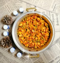 خوراک فیله مرغ و نخود فرنگی