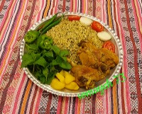 چلو گوشت بوقلمون