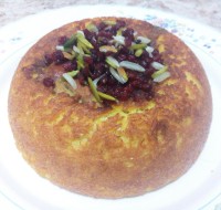 ته چین مرغ با زرده تخم مرغ