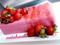 موس توت فرنگی با ژله