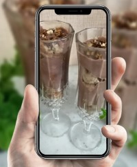 پودینگ شکلاتی و بیسکوییت