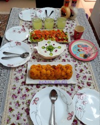 لوبیا پلو قالبی
