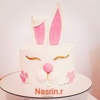 کیک فوندانت با تم خرگوش