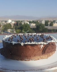 چیز کیک با شکلات تلخ