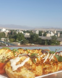 کیک مرغ وبادمجان