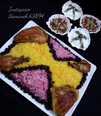 آلبالو پلو با مرغ