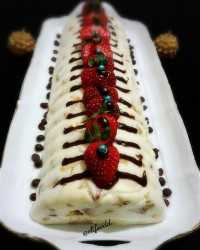 دسر پارافه آناناس پارافه آناناس بیسکویت خامه آناناس