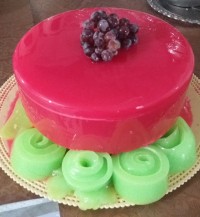 کیک با روکش ژله بستنی